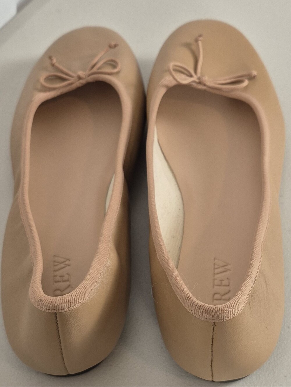 J. Crew Andi Leather Ballet Flats With Bow Detail In Roasted Pecan - Size 10.5 - Picture 10 of 15